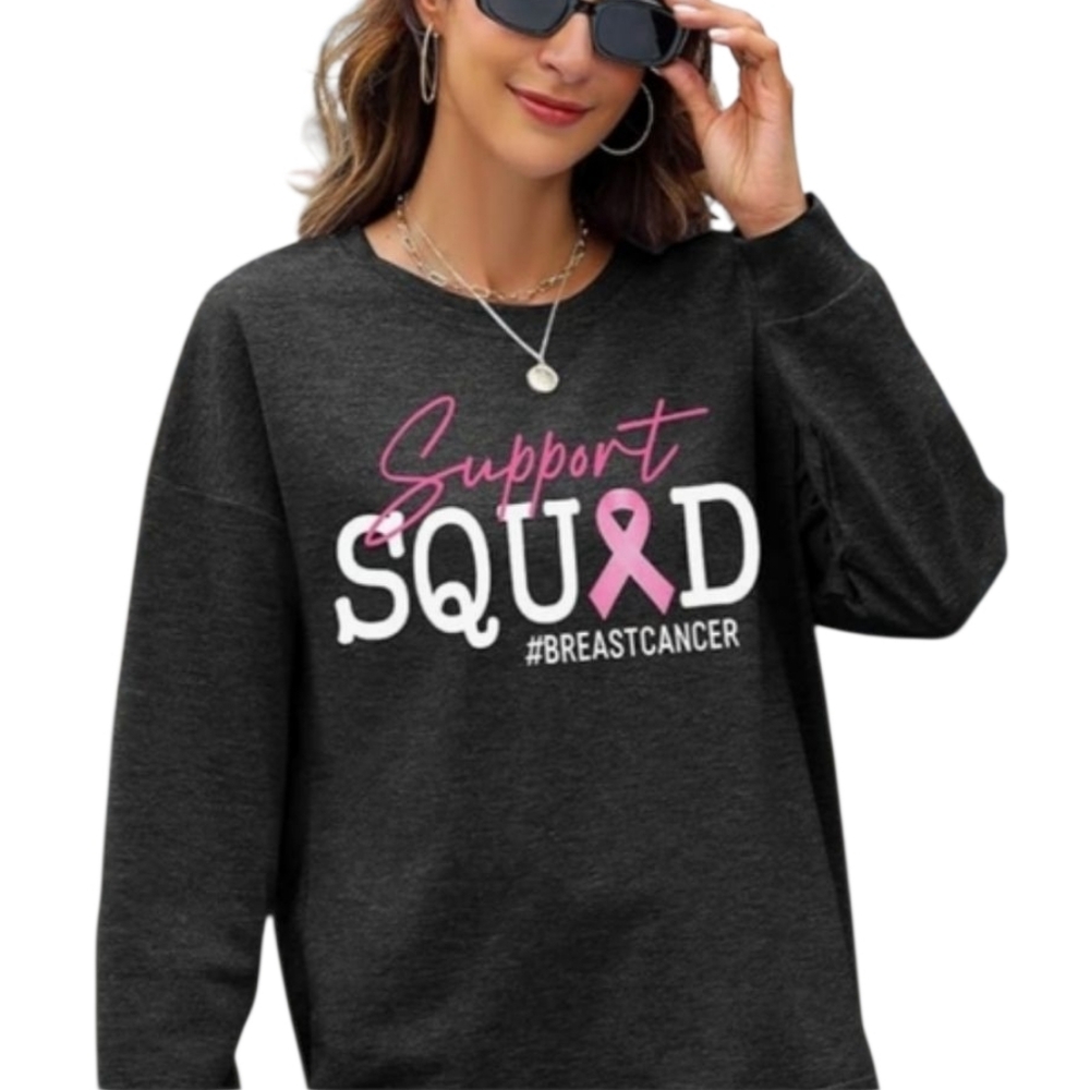 Support Squad Breast Cancer Awareness Sweatshirt - NWOT